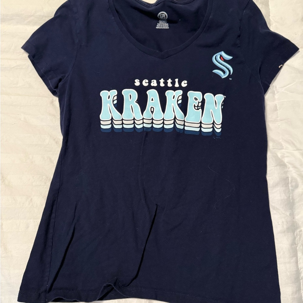 NHL Seattle Kraken Navy Blue Short Sleeve Tee